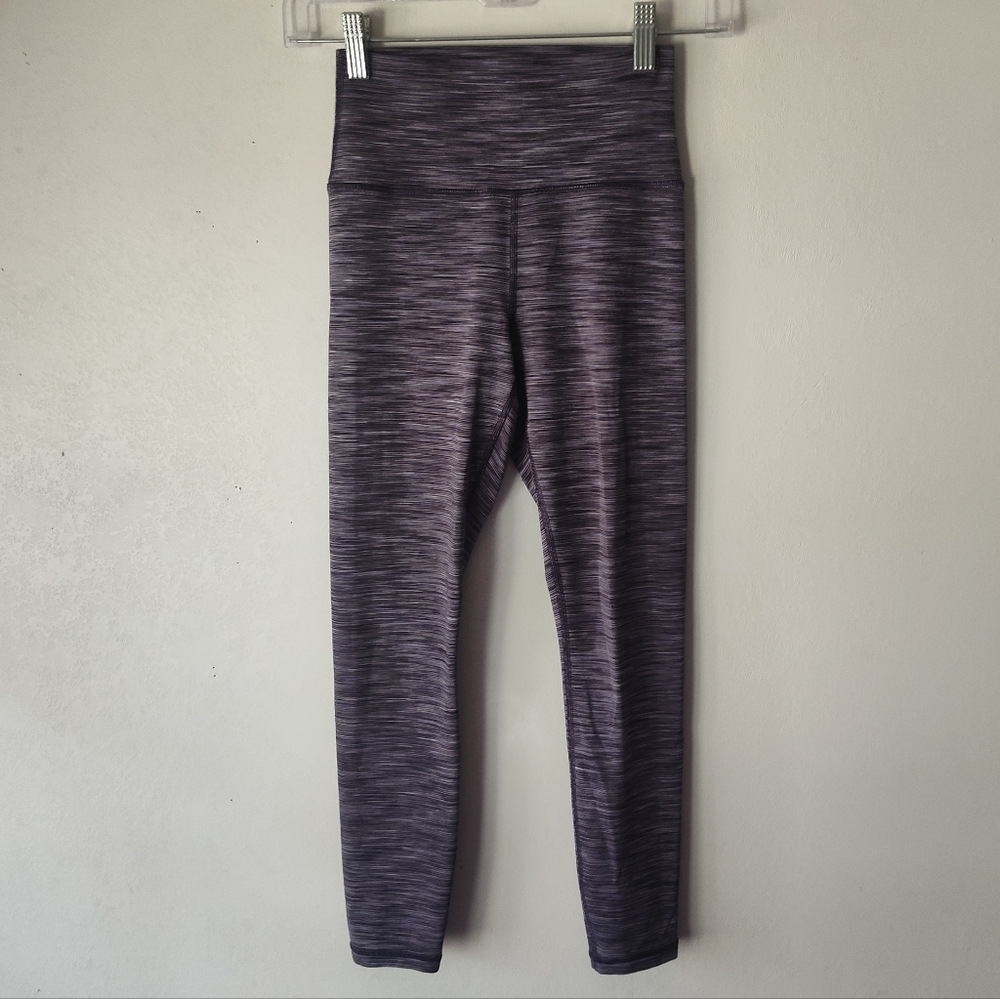 Athleta Transcend Textured 7/8 Tight Purple High-Waisted Leggings XS